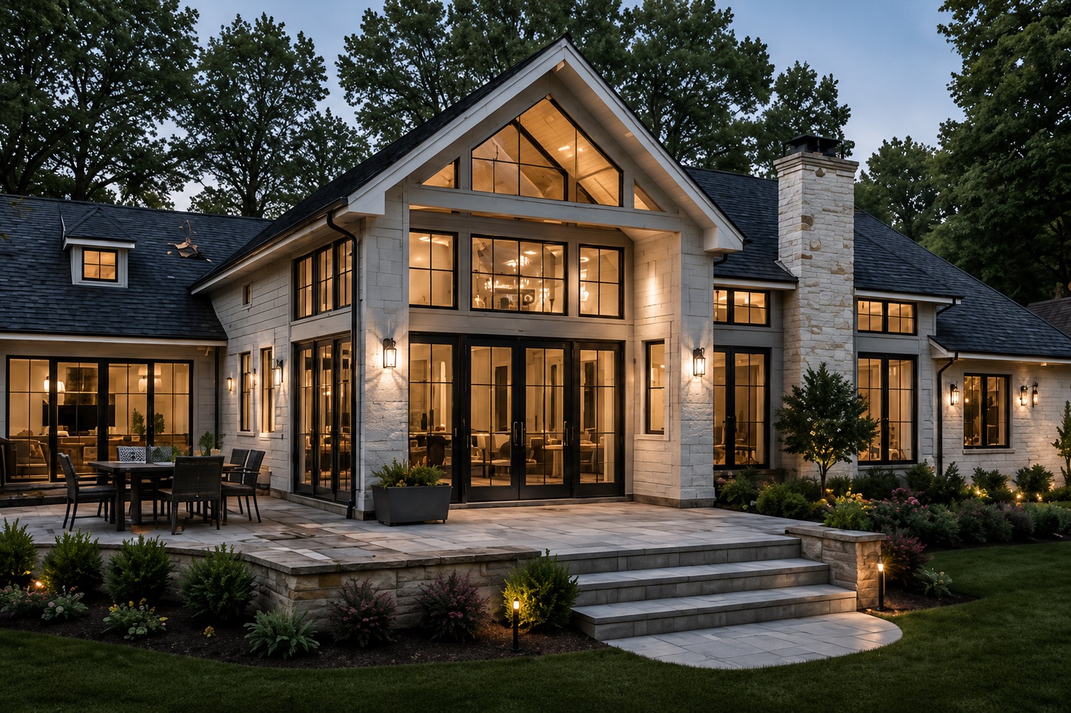Modern farmhouse custom home exterior